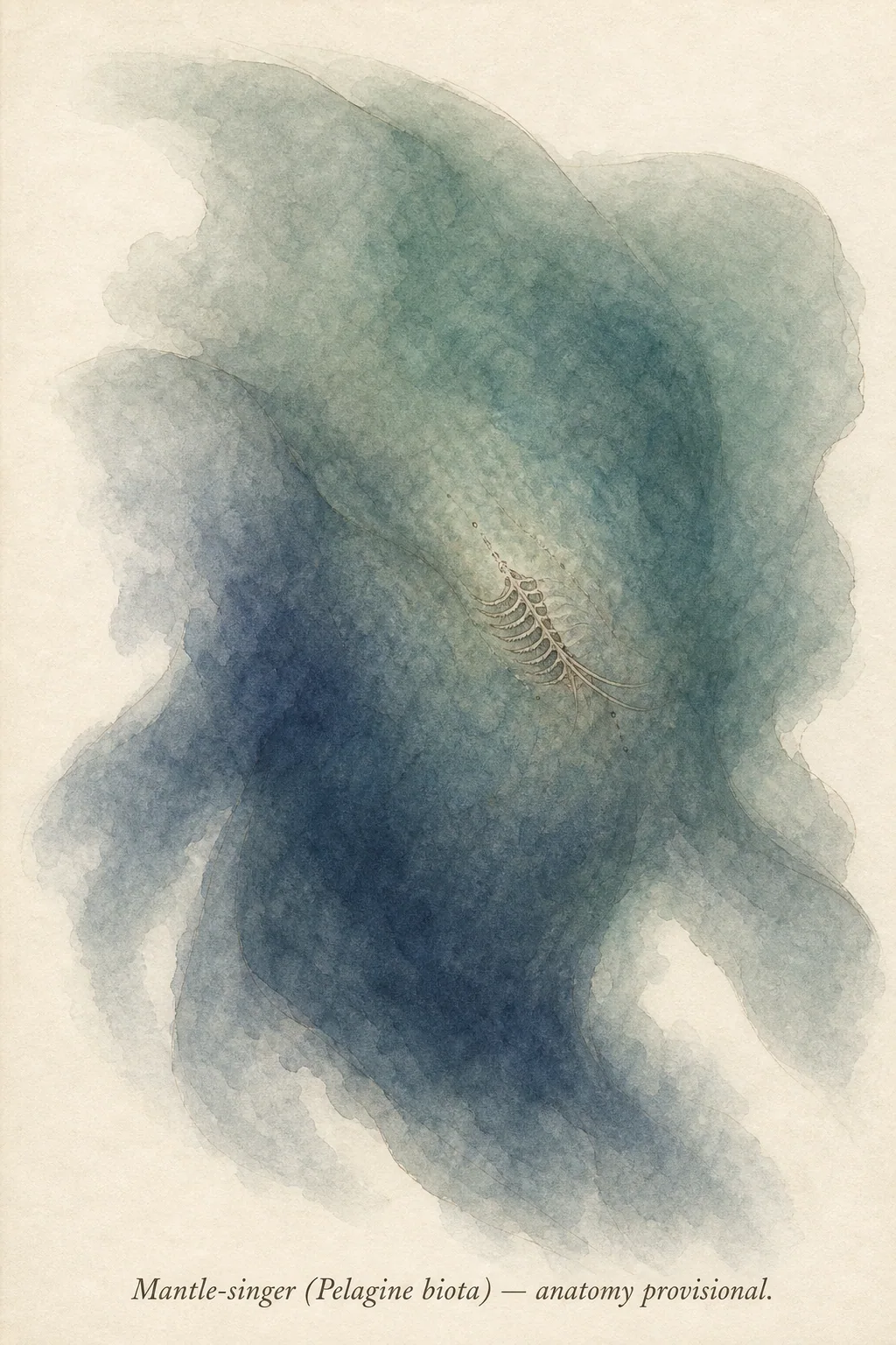 Mantle-singer — watercolor and ink species plate.