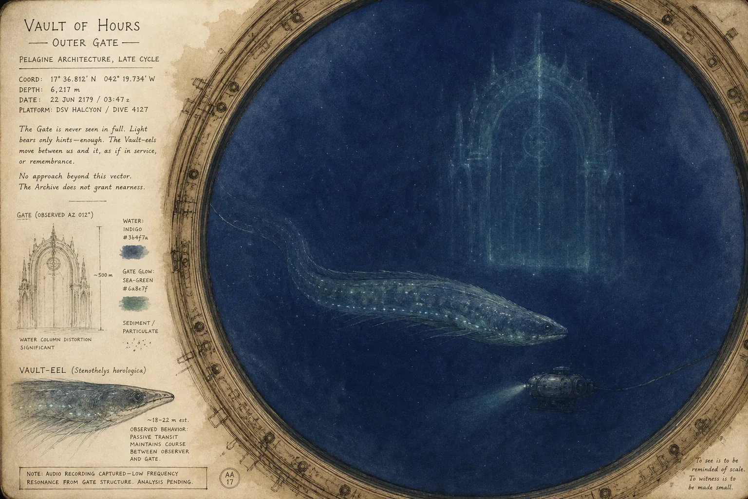 Journal illustration accompanying "Through a porthole, Vault of Hours".